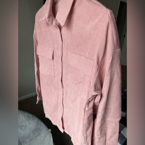 Women New Dusty pink corduroy shirt - Picture 1 of 6